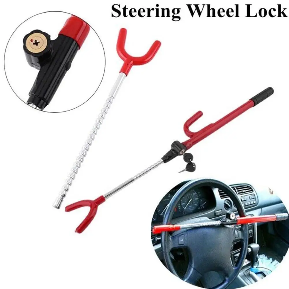 

Universal Car Steering Wheel Lock U-shaped Anti-theft Extension-type Detachable Car Safety Locks With Key Interior Accessories