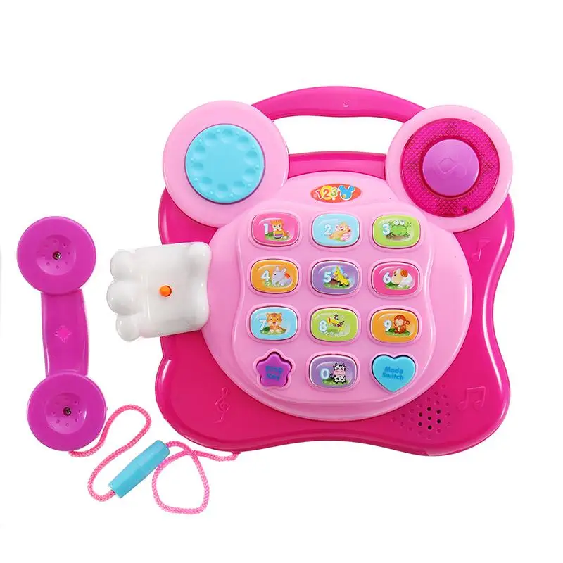 

Children's Phone Toy Enlighten Study Phone Educational Music Telephone Learning Electronic Toys for Kids Simulation Cell Phone