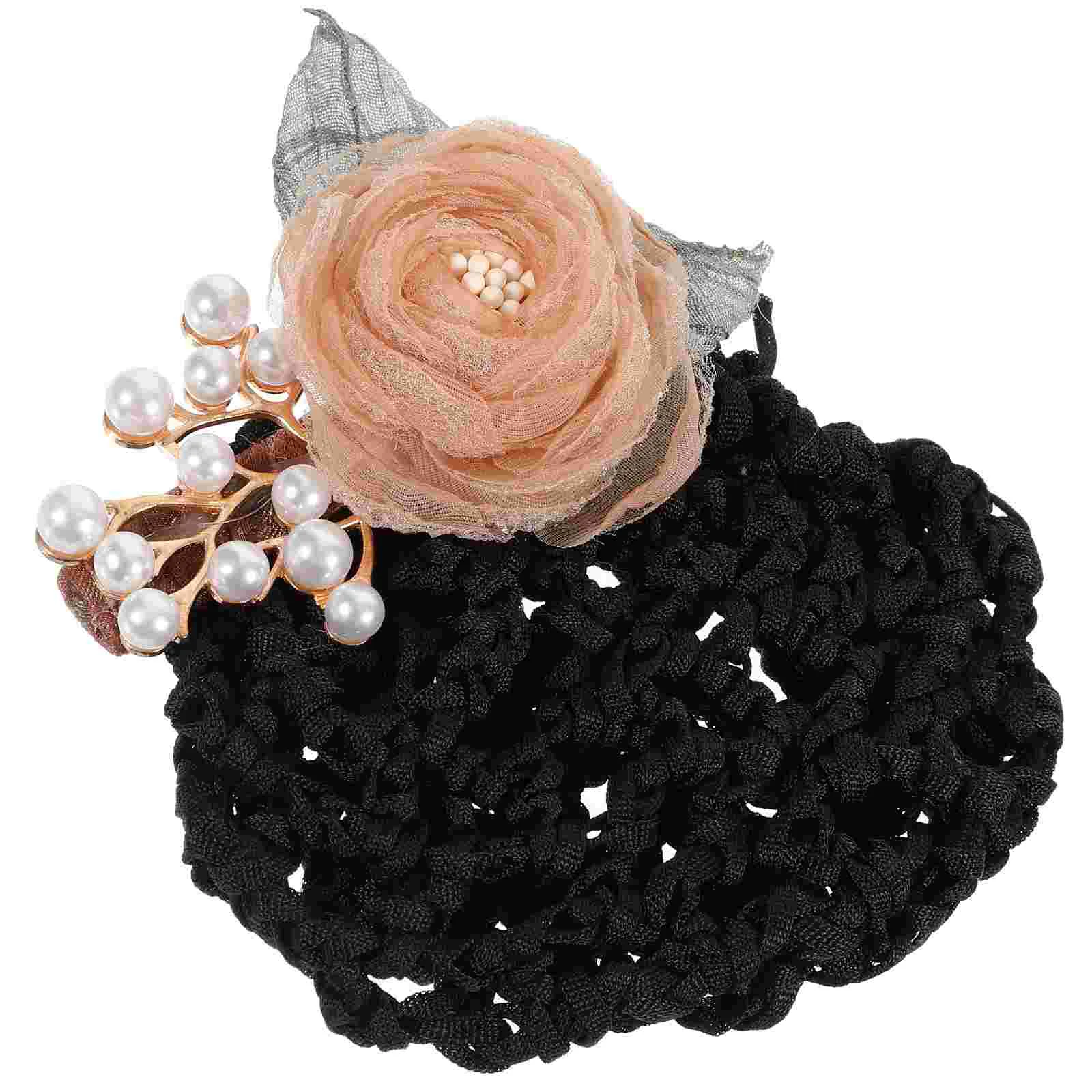 

Hair Cover Bun Women Net Flower Accessories Nets Buns Holder Hairnets Dance Toppers