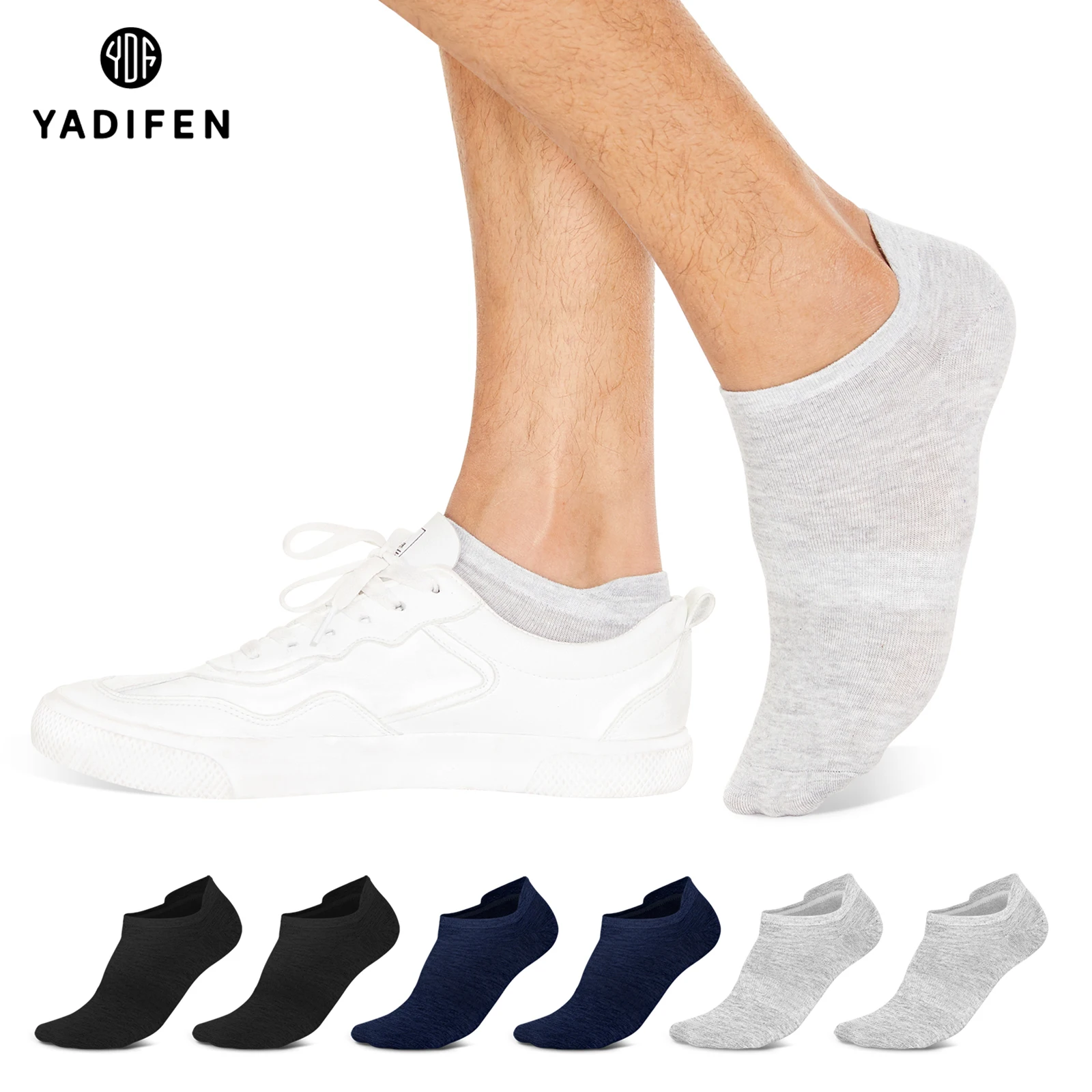 6 Pairs Men Ankle Socks Summer Thin Cotton Men's Socks Non-Slip Sock For Men Breathable Sports Sock Fashion Casual Boat Socks