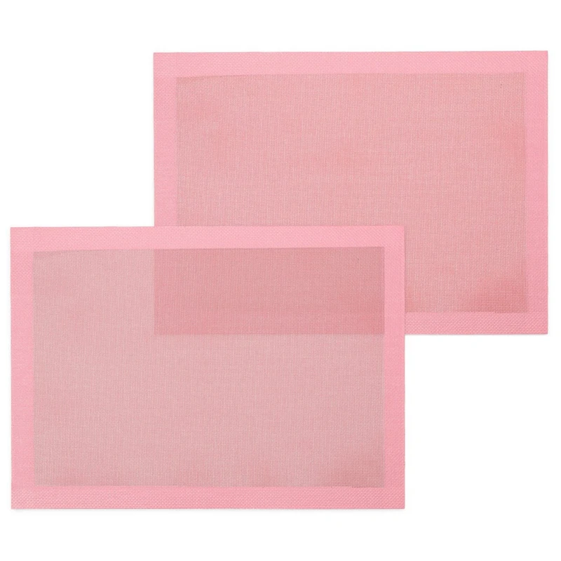 

Розовый силиконовый коврик для половины листа, 2 шт., антипригарные многоразовые вкладыши для духовки для приготовления хлеба/кондитерских изделий