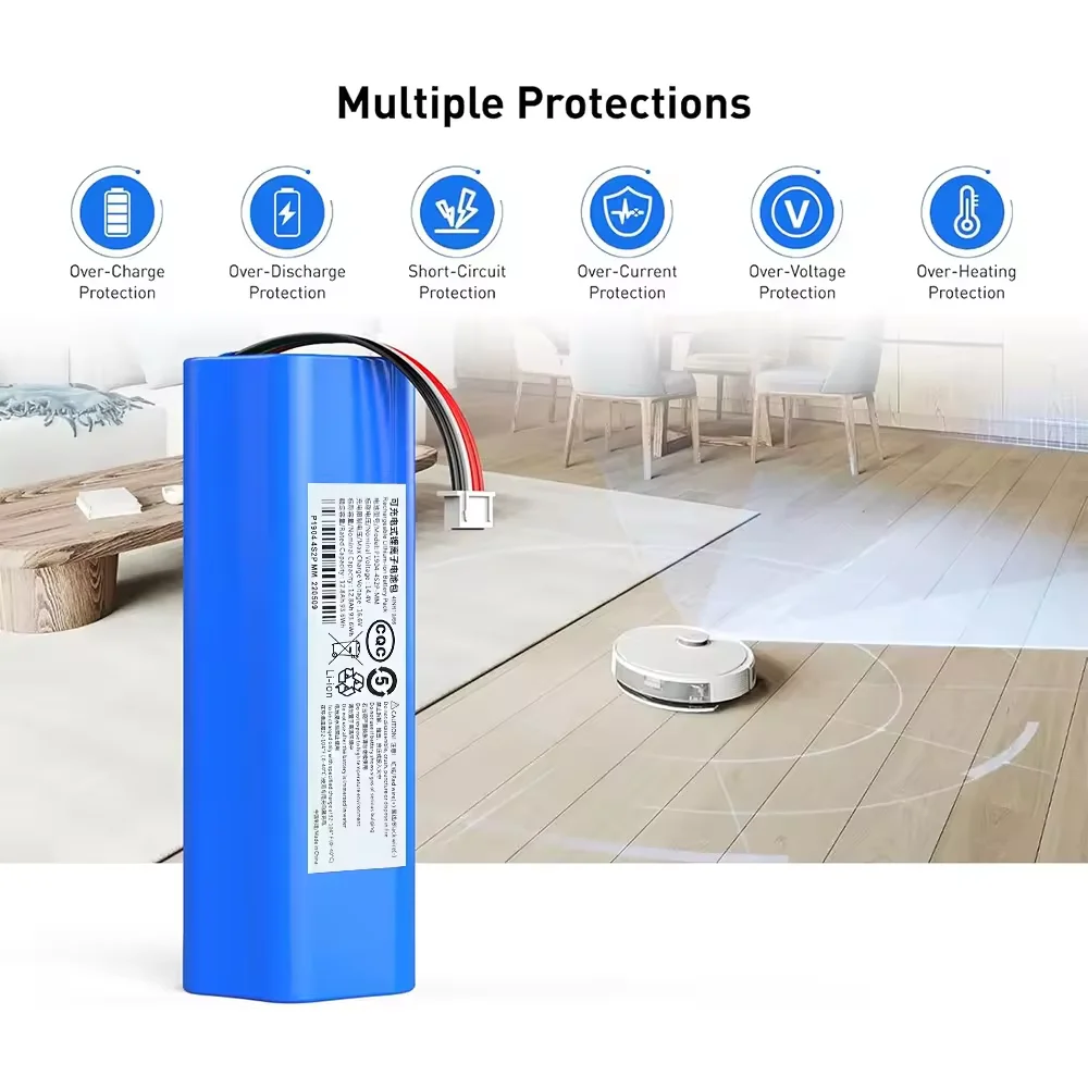 100% НОВАЯ Батарея для ECOVACS S10-LI-144-5200 12800 мАч, замена для роботов-пылесосов X1 T5 T8 T8AIVI MAX T9 12800 мАч (art.: 3920dbd895abe) - 3920dbd895abe