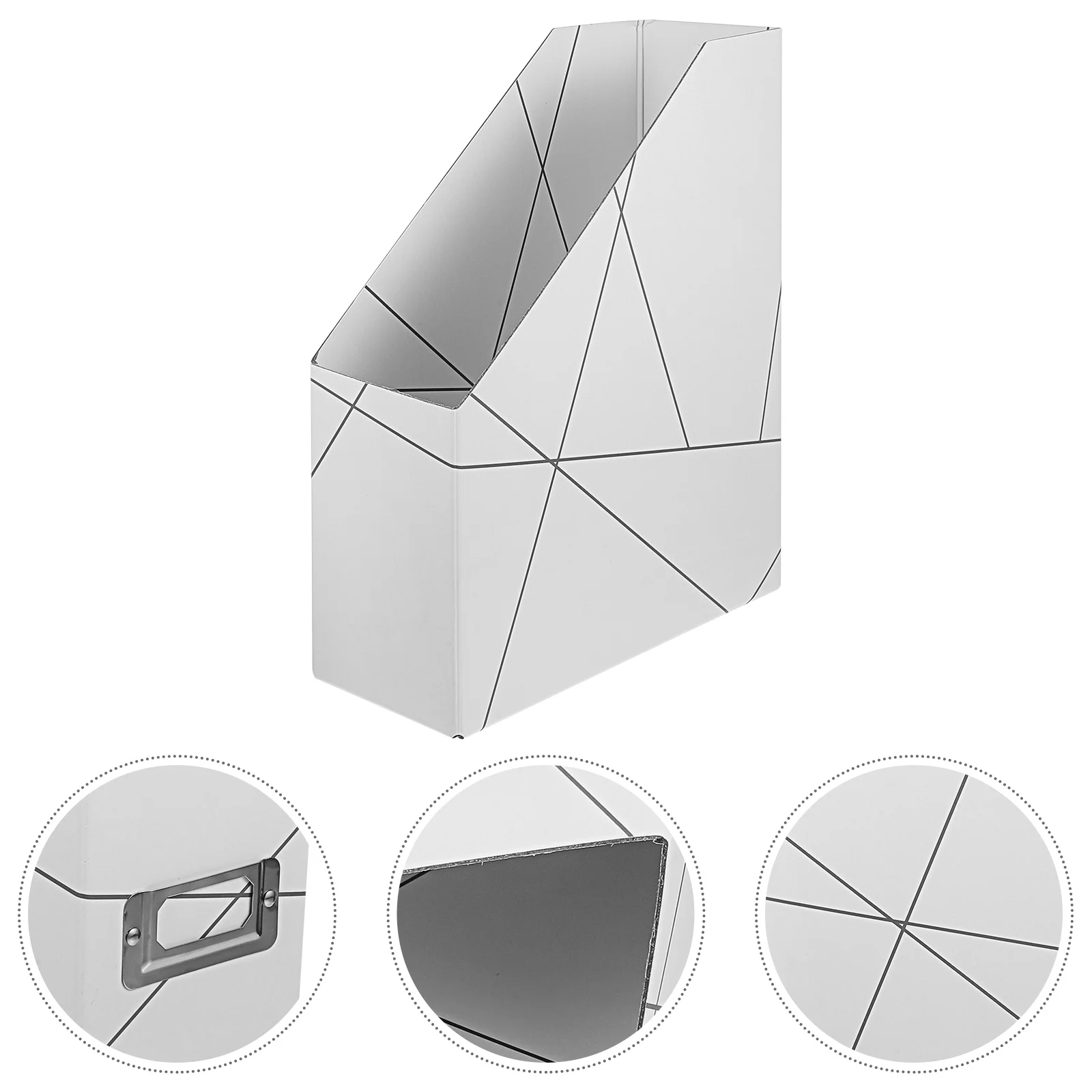 

1pc Magazine File Holder Desktop Organizer Kraft Paper File Holder Documents File Box Office Supplies