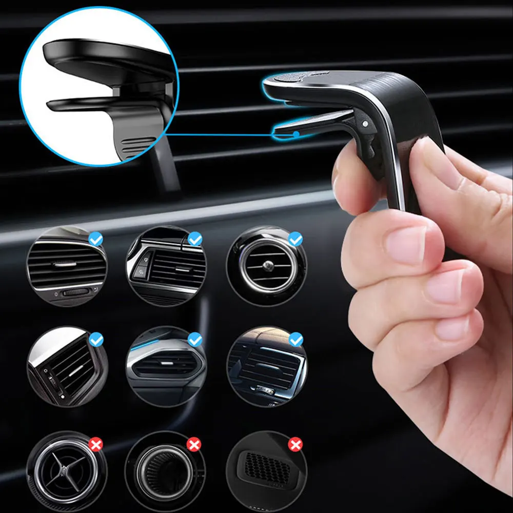 

Magnetic Car Phone Holder Air Vent Clip Mount Rotation Cellphone GPS Support For Xiaomi Red Mi Huawei Samsung Phone Stand in Car