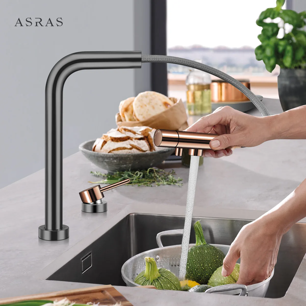 Смеситель для горячей и холодной воды Asras телескопический смеситель модель 4066