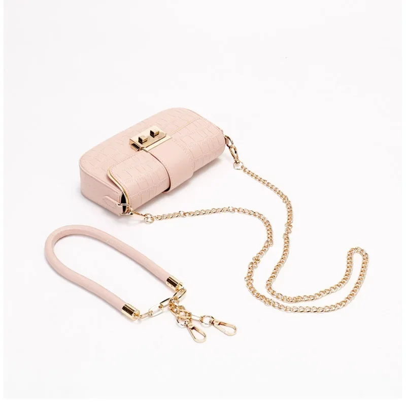 Модная женская сумка из крокодиловой кожи повседневная маленькая на плечо с