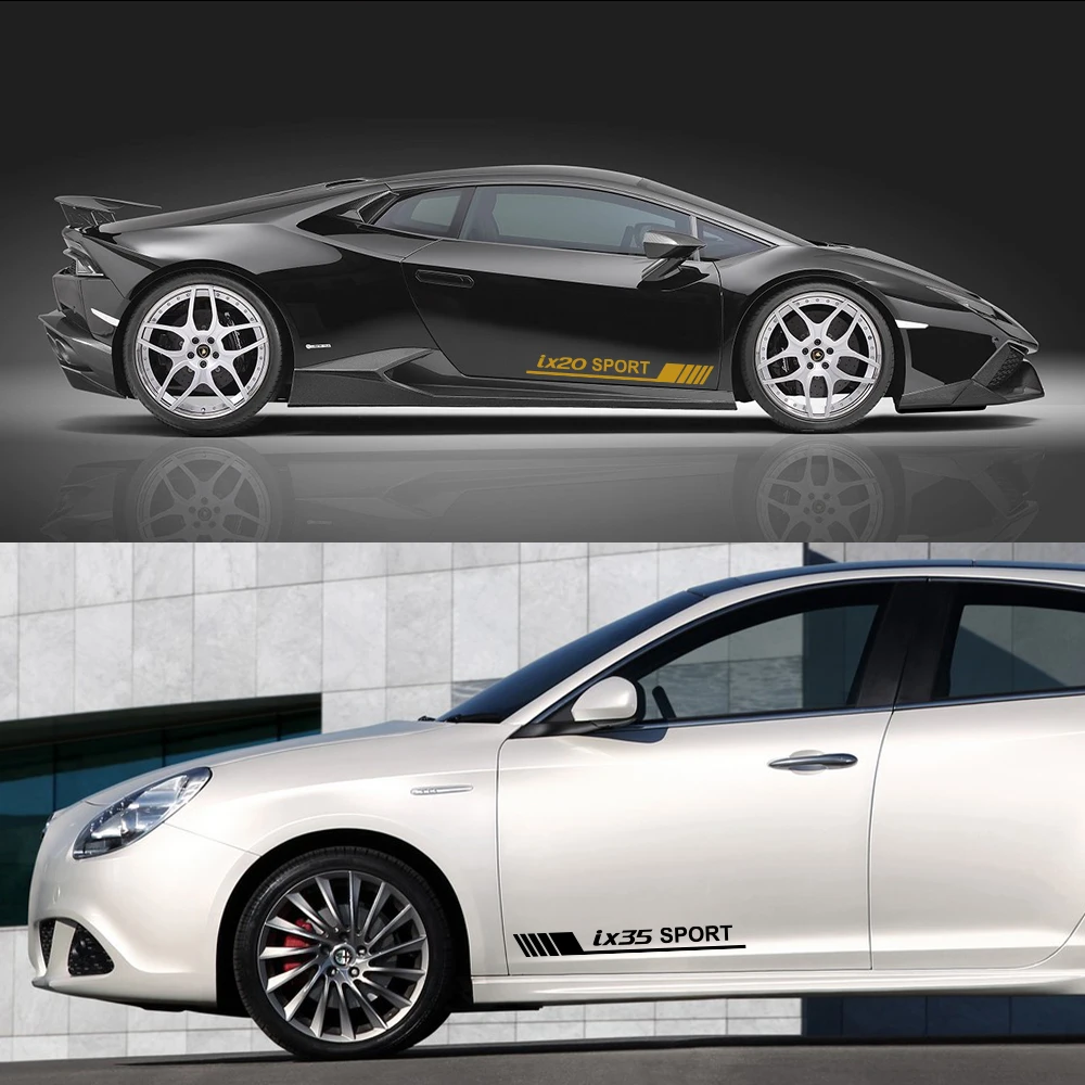 Автомобильная боковая наклейка для Hyundai I20 I10 Sonata I40 Genesis Santafe Solaris I30 IX20 GDI Azera полосы