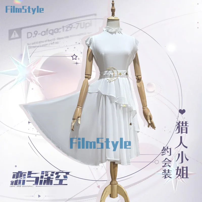 Косплей-костюм с героями фильма Love and Deepspace белое платье наряд датой повседневная