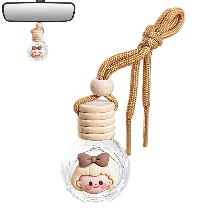 

Car Diffuser Bottle Reusable Clear Car Hanging Scent Diffuser With Lanyards Glass Car Air Freshener Fragrance Bottles For Home