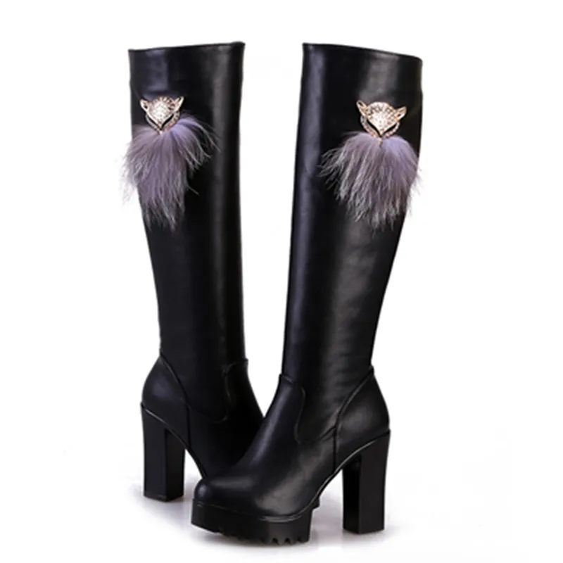 Long Leather Boots Women's Over-the-knee Skinny Boots 2023 Autumn and Winter New Long-tube High-heeled Stretch Boots New