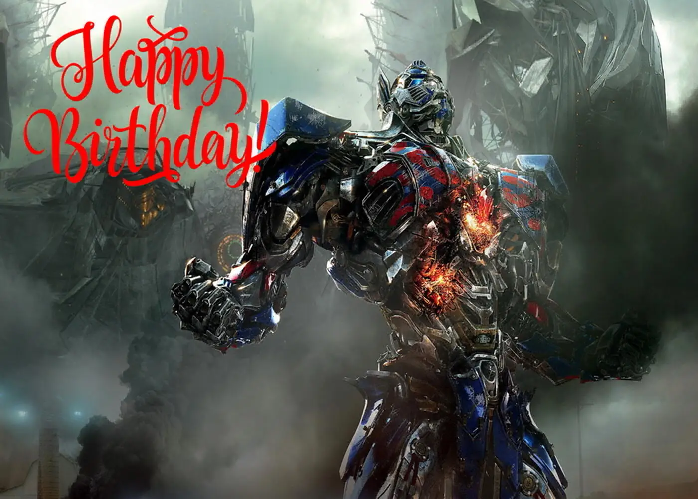 Топпер для торта на день рождения Transformers Optimus Prime смайлик с принтом мальчиков
