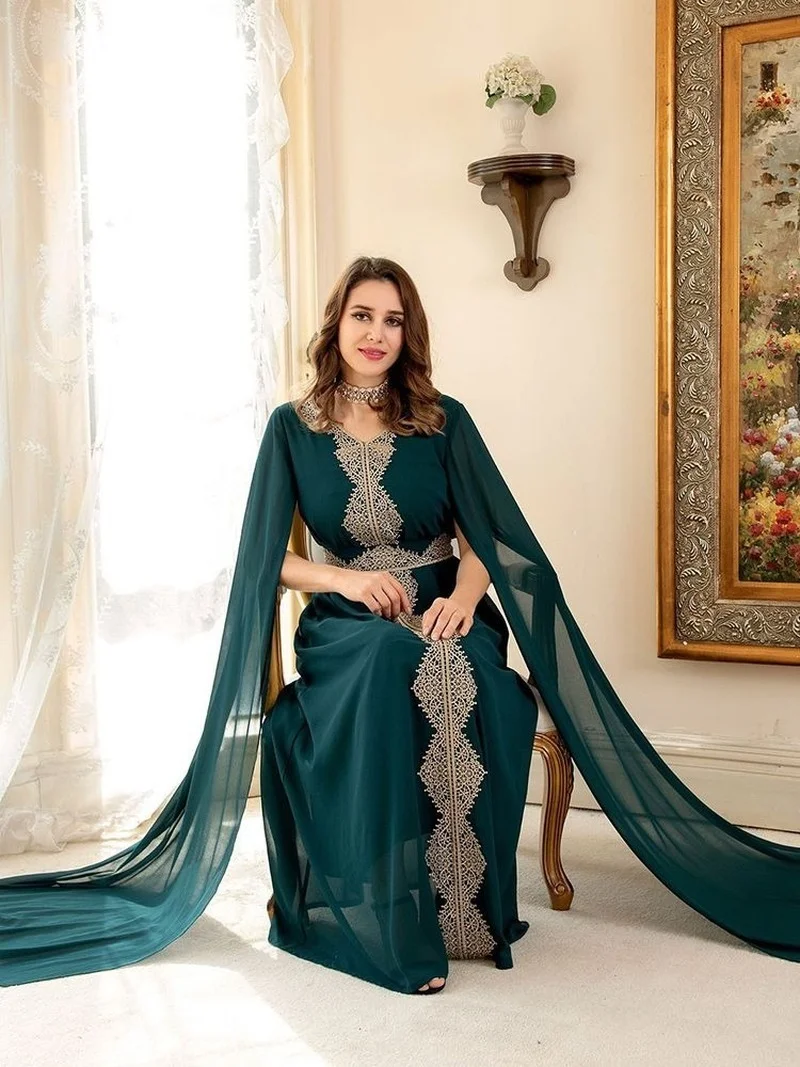 Ramadan Eid Mubarak Abaya Dubai Turkey Islam Muslim Long Evening Dress Abayas For Women Robe De Soiree Musulmane Femme Caftan