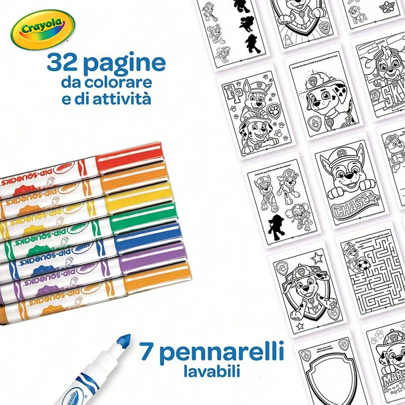 Краситель Crayola из м/ф Щенячий патруль 32 страницы и 7 маркеров