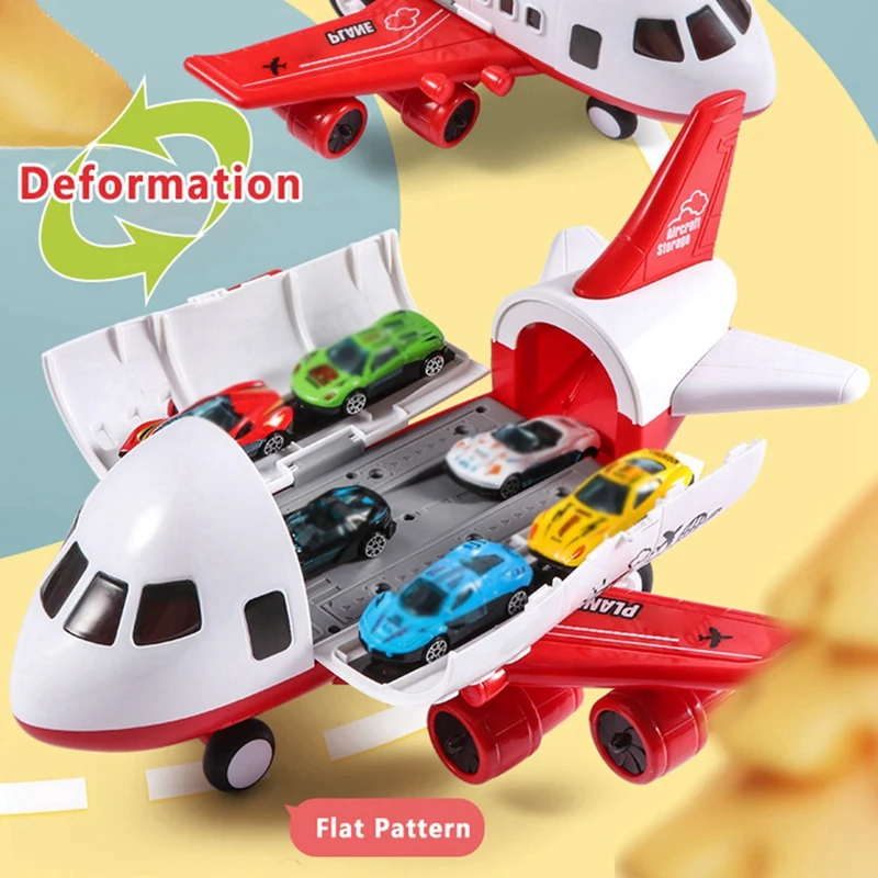 

Large Children Toys Car Model Airplane Model Toys Passenger Plane Multi-Function Inertia Engineering Cars For Boys Kids Gift