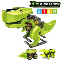 3 in 1 solar toy educational solar kit deformation dinosaur insect rig robot diy educational toy