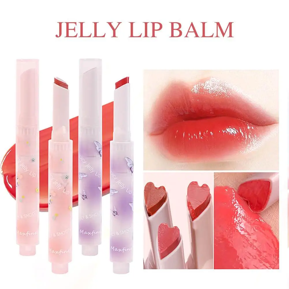 

Jelly Lip Glaze Heart-shaped Mirror Water Lip Gloss Moisturizing Long-lasting Waterproof Non-stick Cup Sexy Plump Lips Cosmetics