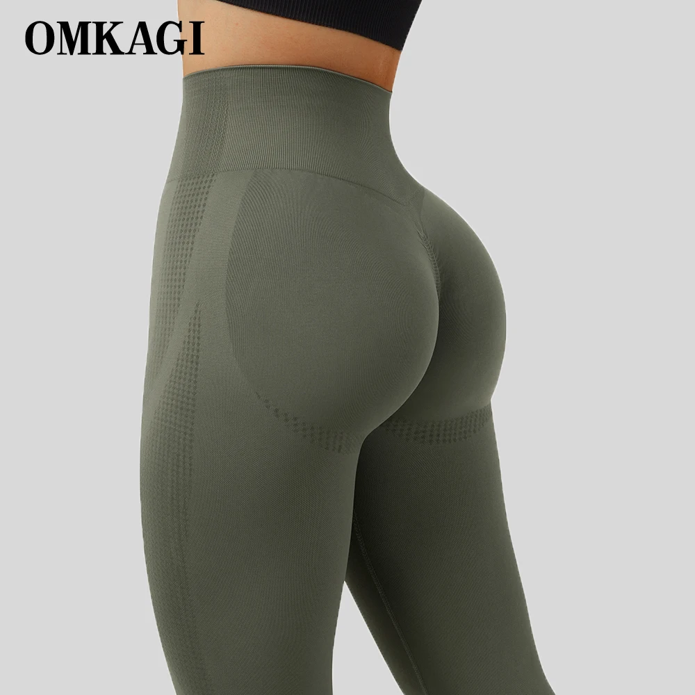 

OMKAGI Fitness Booty Leggings Sport Women Gym Workout Scrunch Butt Female Gym Fit Yoga Pants Women's Push Up High Waist Leggings