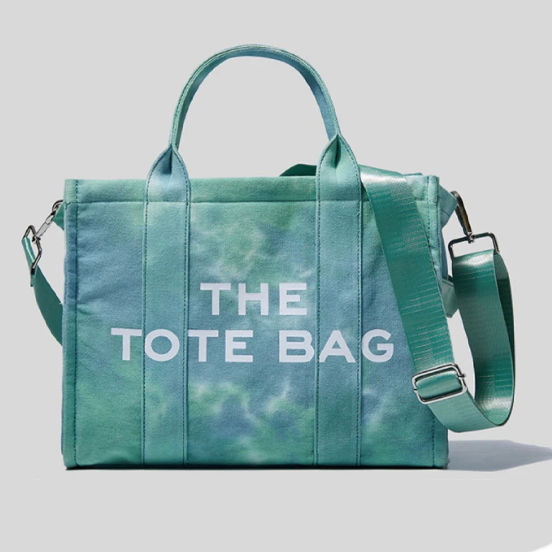 

2023 New tie dyed camouflage watercolor women's handbag Canvas shoulder bag Casual messenger bag Trend Tote bag