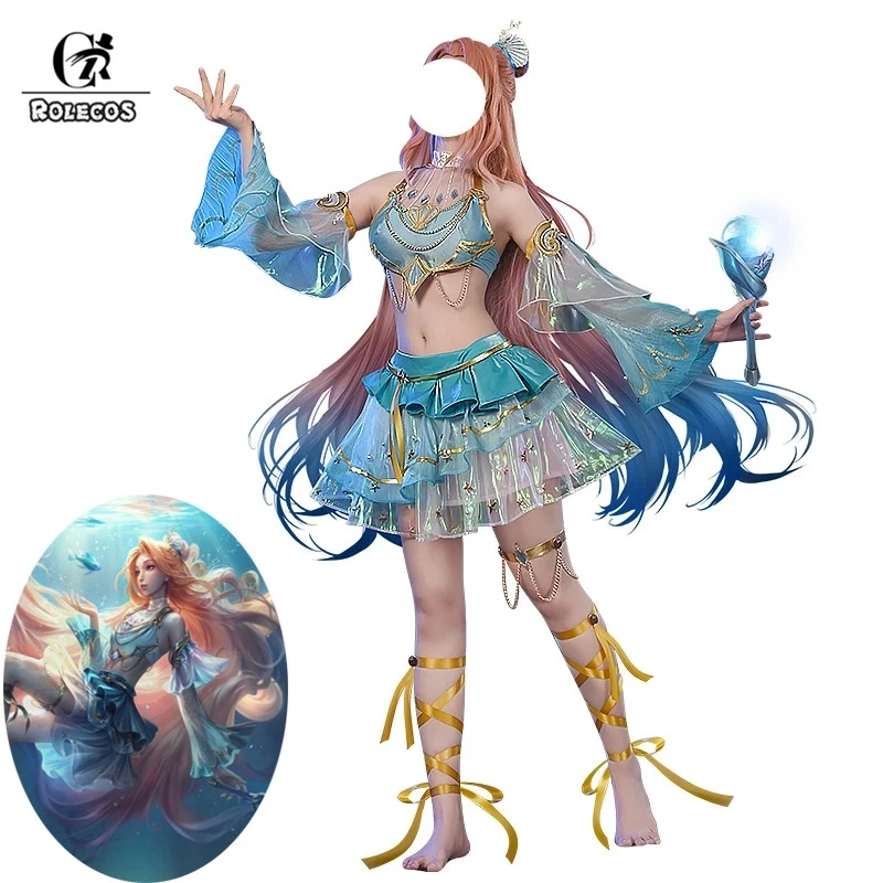 

ROLECOS LOL Prestige Seraphine Cosplay Costum Seraphine Swimsuit Sexy Summer Costume Women Swimwear Girl Outfit