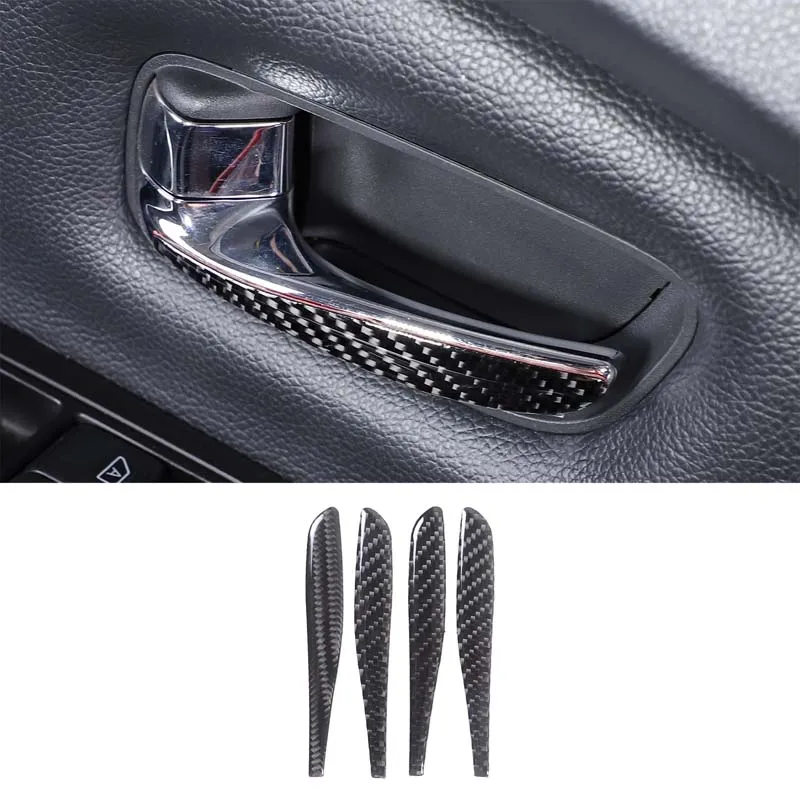 

For Nissan Titan 2016-2023 Soft Carbon Fiber Car Styling Car Interior Handle Decorative Strip Sticker Car Protection Accessories