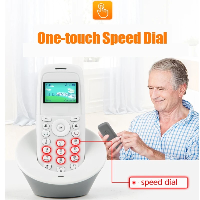 gsm cordless phones support 2g 3g gsm sim card wireless phone with sms backlight fixed telephone for home elderly office white free global shipping