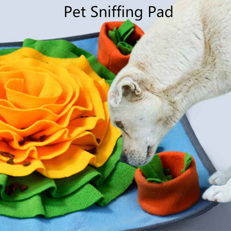 

Pet Cat Dog Nose Smell Training Sniffing Mat Dog Educational Toys Slow Food Bowl Food Dispenser Rug Dog Smell Training Blanket