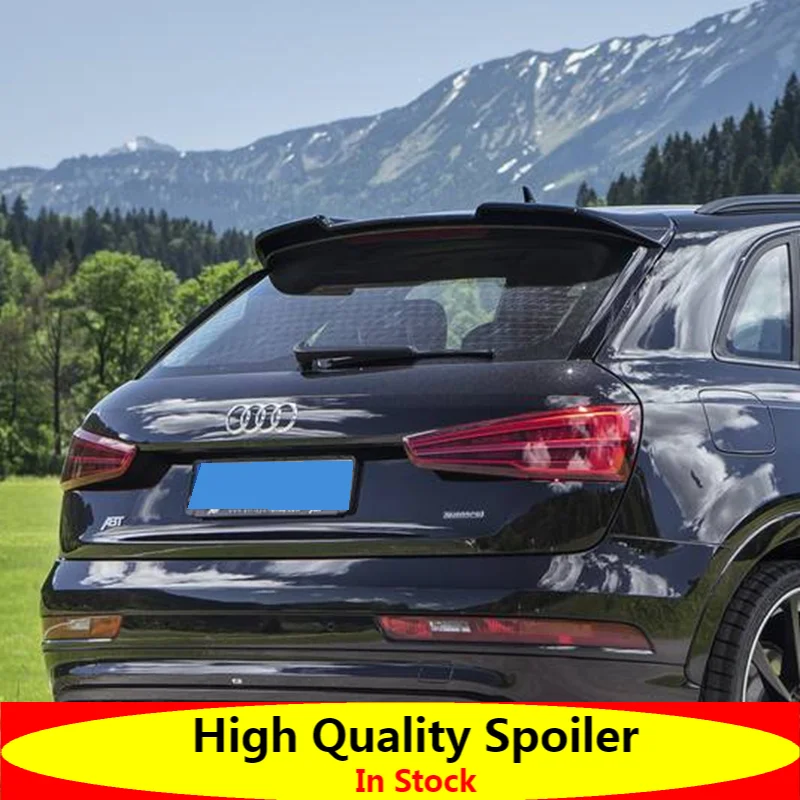 

Use For Audi Q3 2012-2018 Year Spoiler ABS Plastic Carbon Fiber Look Hatchback Roof Rear Wing Body Kit Accessories