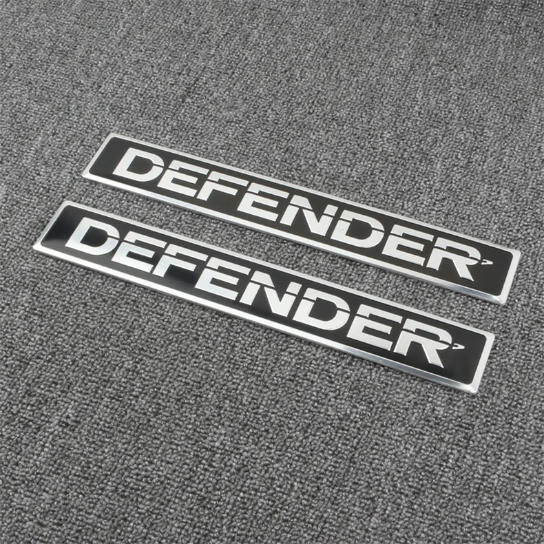

3D Aluminium Car Letters Decals Sticker For Land Rover Defender RC 110 130 90 Head Hood Replace Emblem Badge Accessories Styling