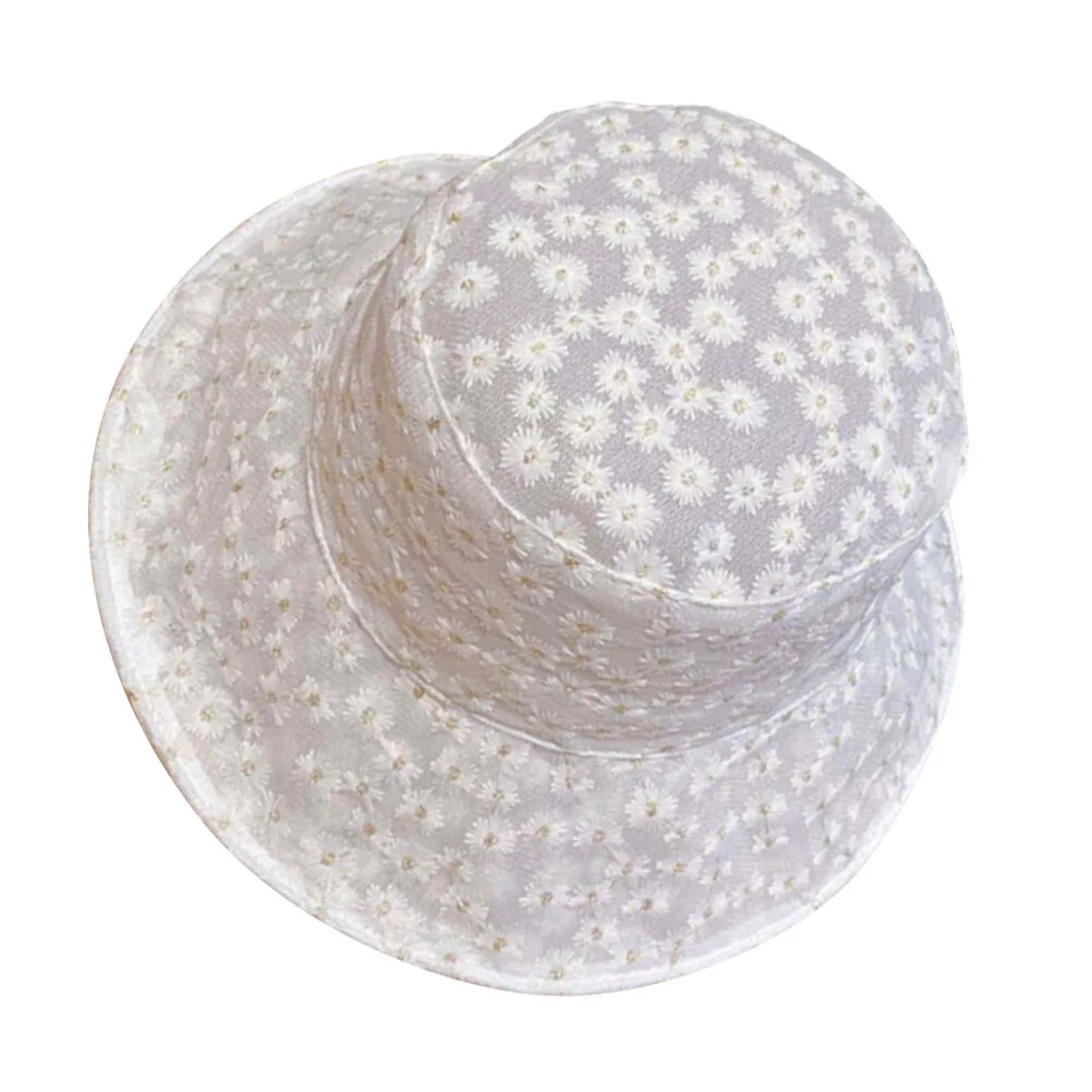 

Sunflower Women Bucket Cap Fashion Hat Ladies Summer Hats Fisherman Girls Lace Anti-UV
