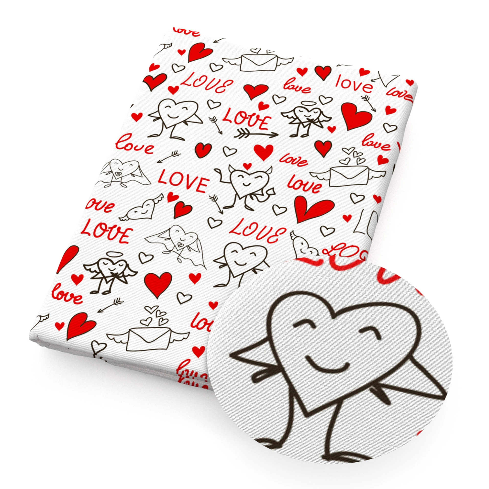 Хлопчатобумажная ткань в стиле Купидон 50x145 см