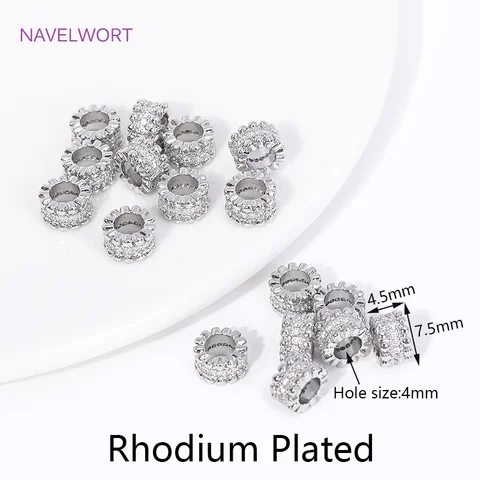 Разделители для бусин NAVELWORT золотые 18К