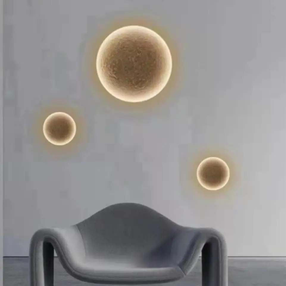 

Gypsum Wall Lamp Novelty Moon Lighting Living room Aisle Bedroom Restaurant Sconce Home Atmosphere Decoration Lighting