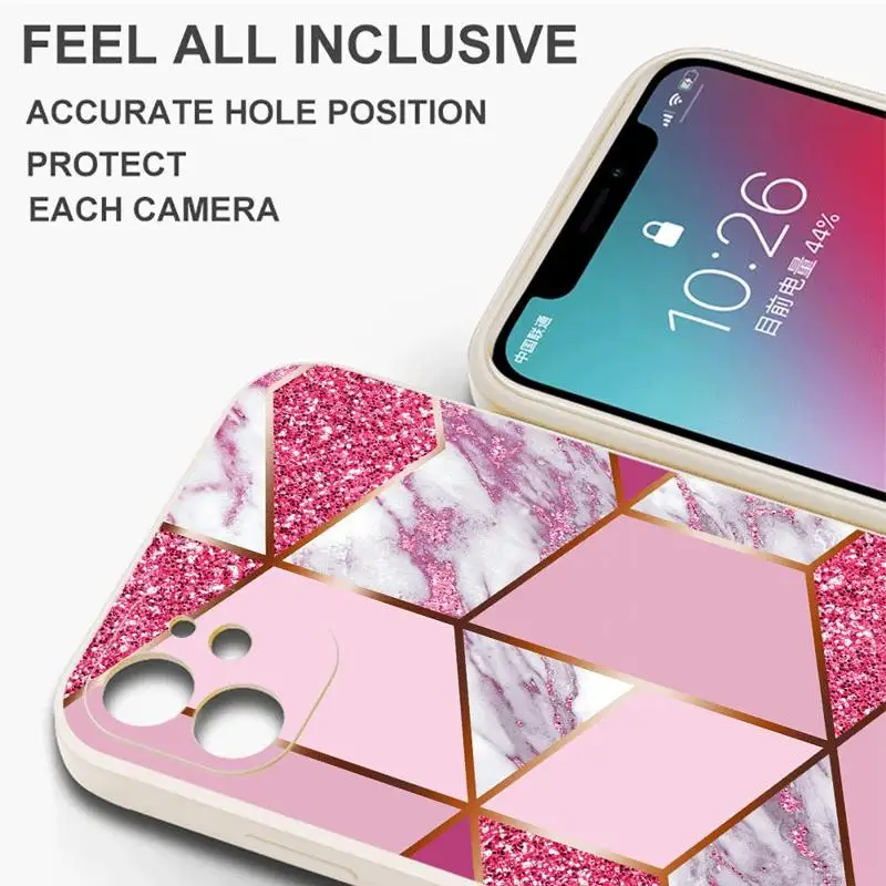 Мраморный чехол для телефона iPhone 15 Plus SE 12 Mini 13 Pro XS Max 8 7 11 14ProMax XR силиконовый