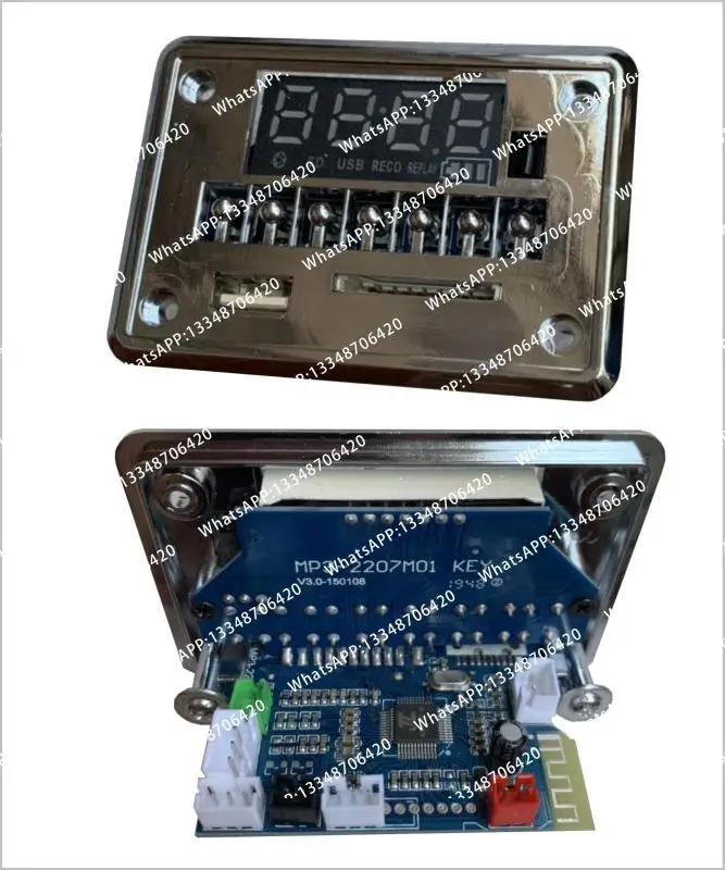 Фото Плата декодирования аудио с USB-накопителем и усилителем мощности 5В MP3-2207 для караоке и танцев, с функцией считывания карт памяти №1