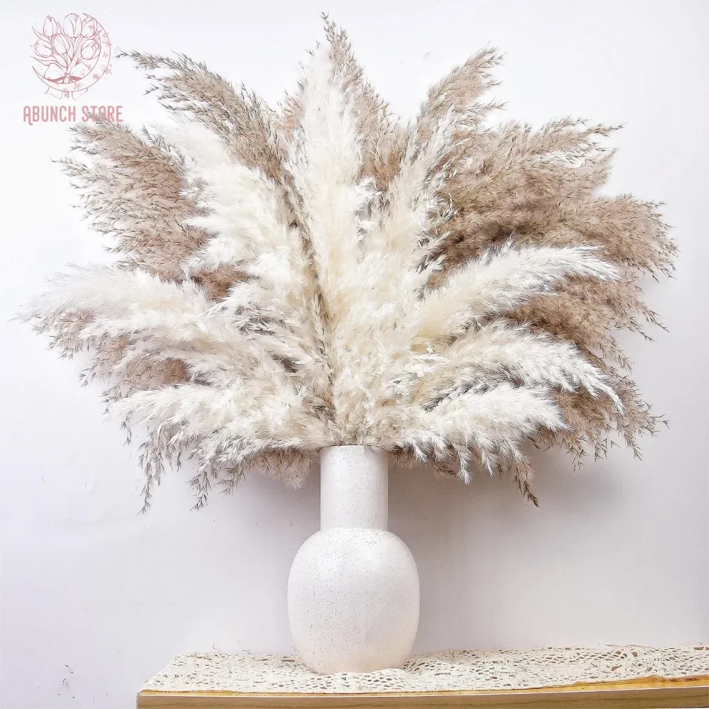 

Natural Dried Flowers Decor Bouquet Wedding Floral Arrangement Fluffy Reed Pampas Grass Christmas Farmhouse Boho Home Decoration