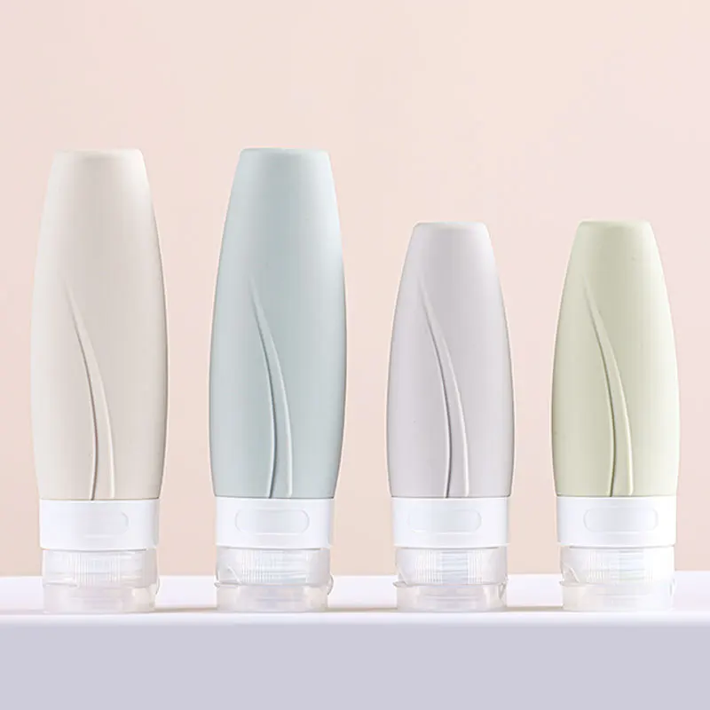 60/90ml Portable Silicone Refillable Bottle Travel Packing Lotion Shampoo Cosmetic Squeeze Containers