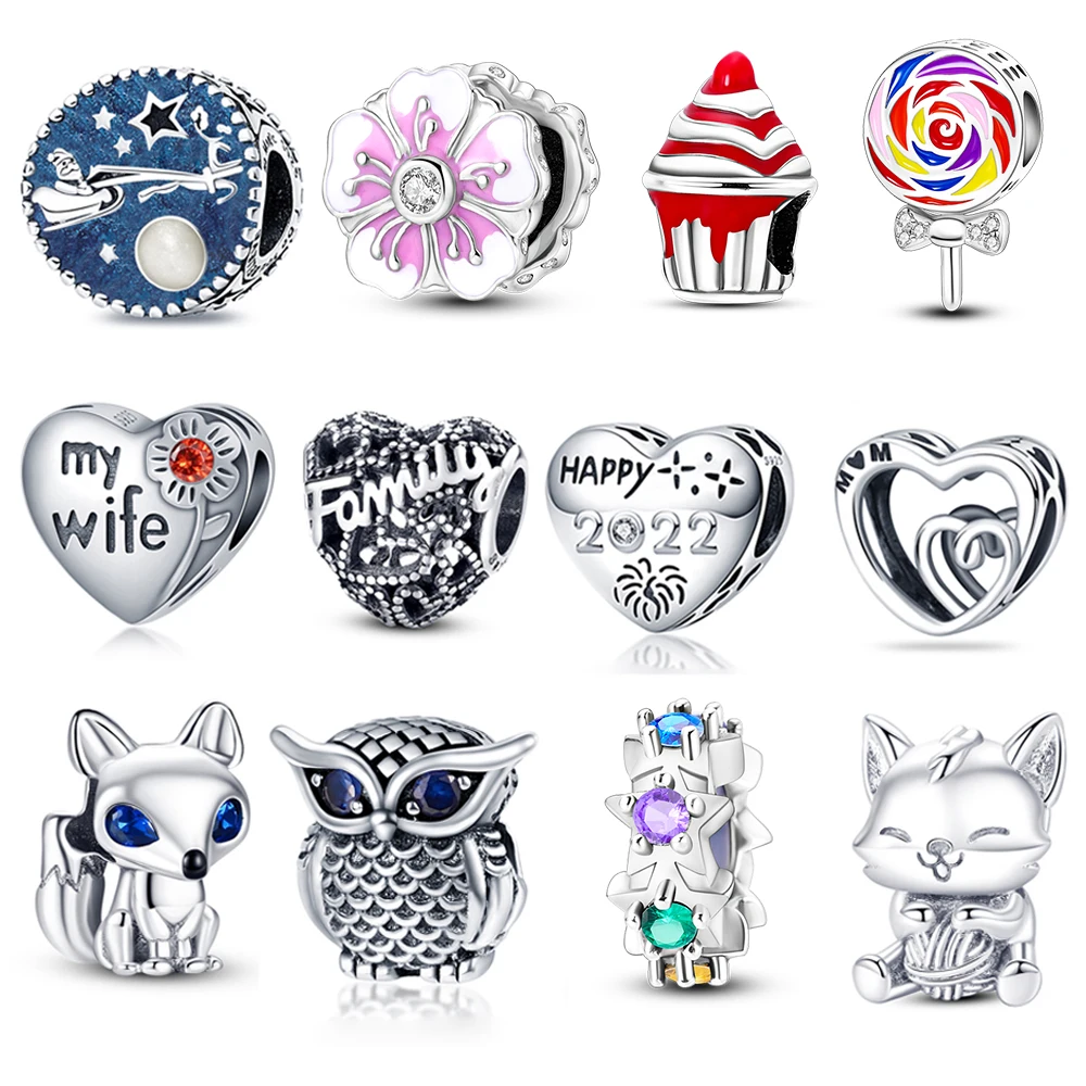 Новинка 2022 года - подвеска "Сердце и мама" из стерлингового серебра с крючком "ловец снов", подходит для оригинальных браслетов Pandora, самостоятельного изготовления ювелирных изделий для женщин.