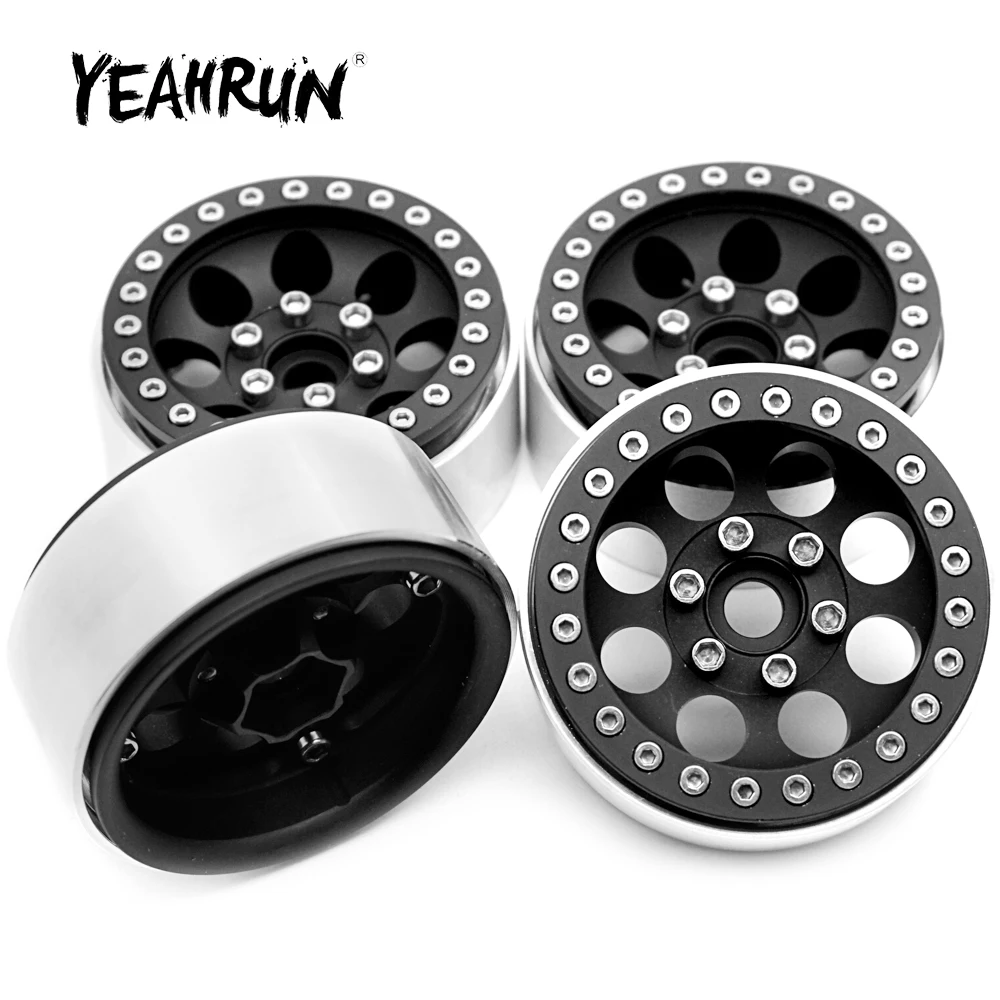 

YEAHRUN Metal Alloy 1.9'' Beadlock Wheel Rims 25mm Width for Axial SCX10 CC01 D90 1/10 RC Crawler Car Truck Model Parts