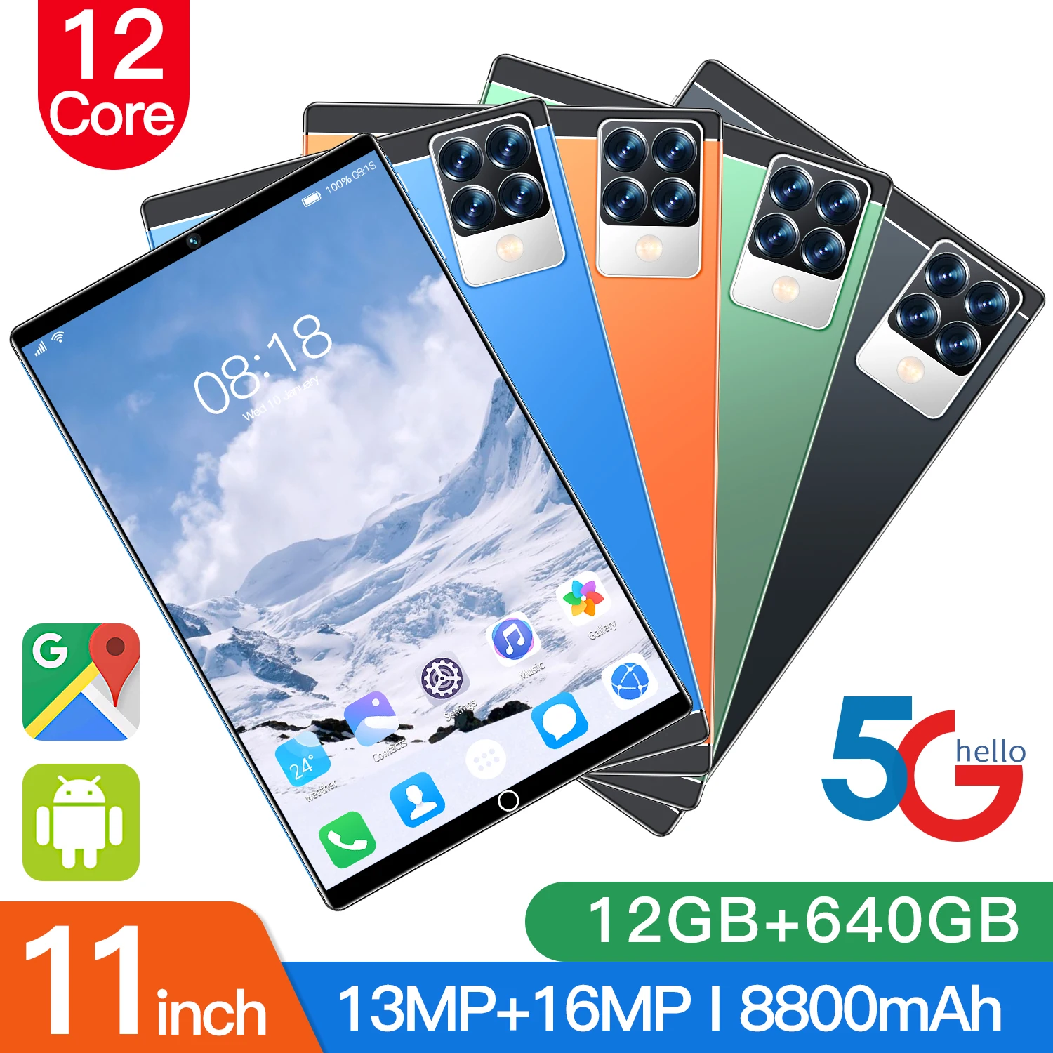 

New Tablet PC12GB640GB Global Version Laptop With Qualcomm 870Processor 10 Core Android 12 8800mAh10.1 Inch Cheap Free Shipping
