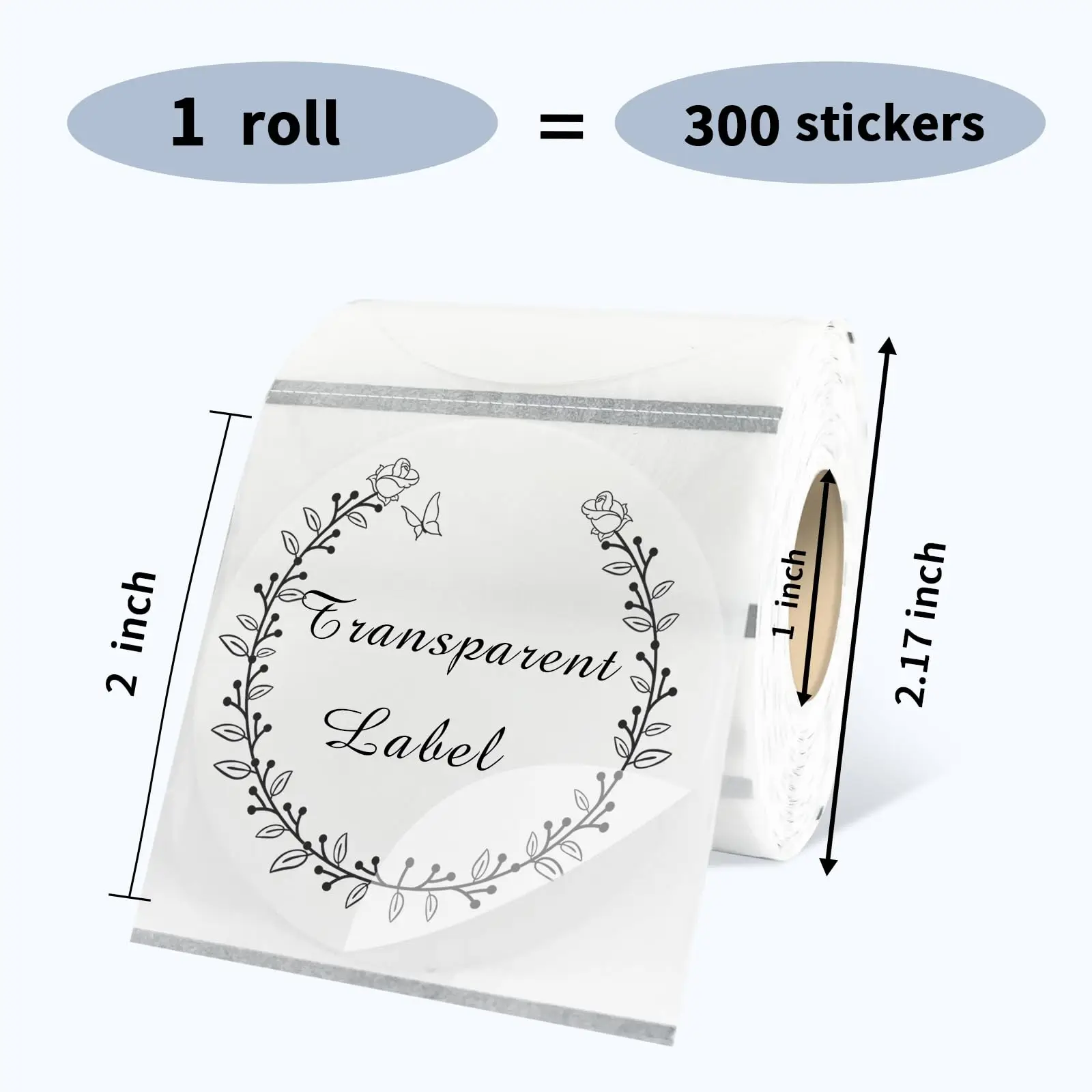 

Термоэтикетки QKX 2 дюйма прозрачные круглые 500 шт