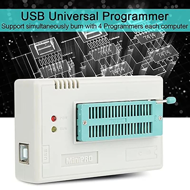 Программатор TL866II Plus USB EEPROM с флэш-BIOS автомобильный драйвер NAND Burn + SPI для ATMEL AVR ATMEGA