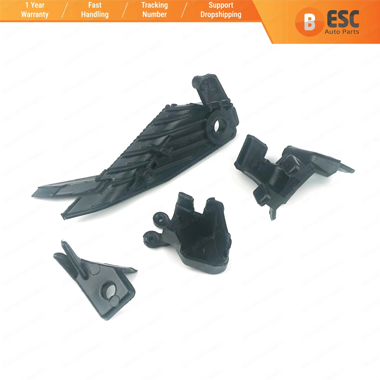 

ESC Auto EHL547 Headlight Headlamp Housing Repair Bracket Mount Clips Tabs Set 260100506R Right for Renault Megane MK4 2016-On
