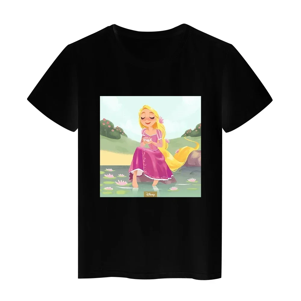 Kawaii женская футболка забавная принцесса с мультяшным принтом короткими рукавами