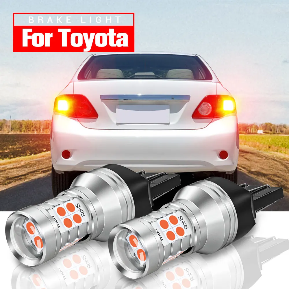 

2pcs LED Brake Light Lamp Blub W21/5W T20 7443 Canbus Error Free For Toyota Aygo Camry Corolla FJ Cruiser Land Cruiser Rav4