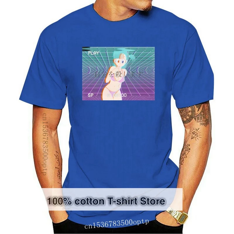 

Модная футболка Vaporwave Bulma, мужские Классические хлопковые футболки с коротким рукавом для мальчиков и девочек, Топ в стиле хип-хоп