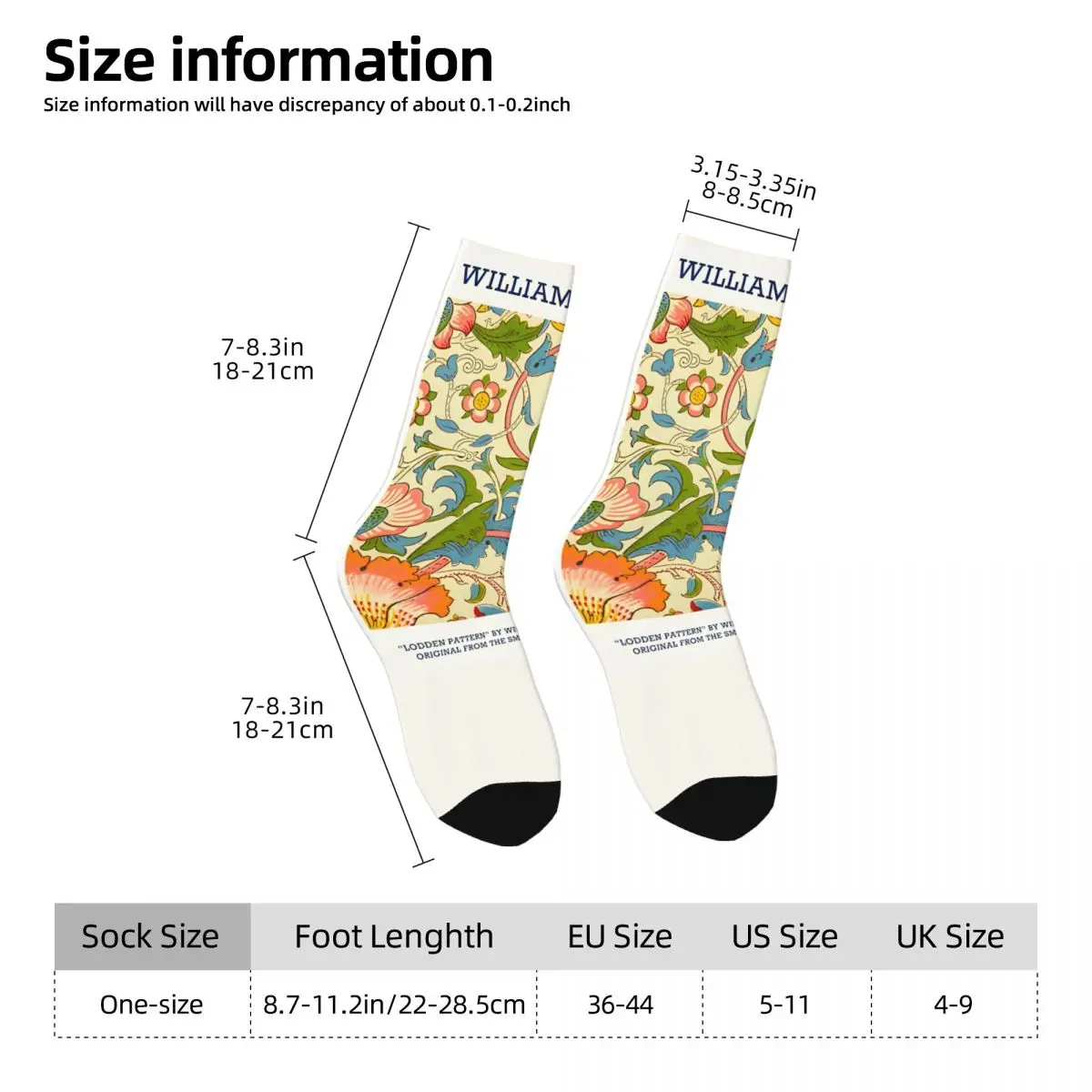 Носки William Morris HD забавные чулки Lodden мужские средние мягкие спортивные носки для