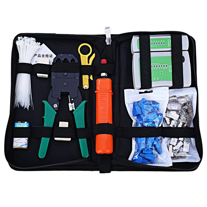 

Network Cable Tester Wire Crimping LAN RJ45 RJ11 Tool Set Network Cable Pliers Network Tool Repair Tool Set