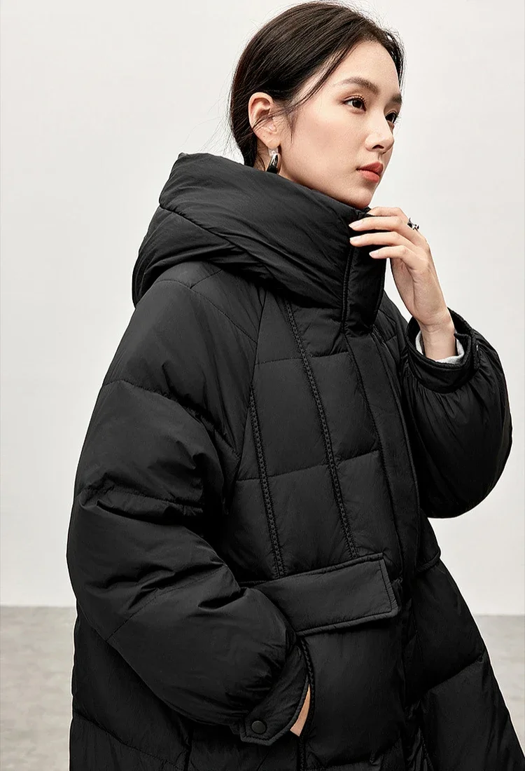 SENTUBILA 90% белое пальто на утином пуху для женщин 2024 зимняя куртка-пуховик с