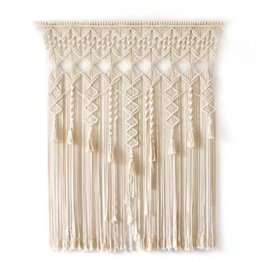 

Large Macrame Curtain Bohemian Woven Wall Hanging Handwoven Tapestry Doorway Window Curtains Macrame Wedding Backdrop Decoration