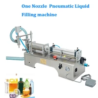 semi automatic one nozzle viscous liquid filling machine high accuracy piston small bottlle filler water beverage drink oil